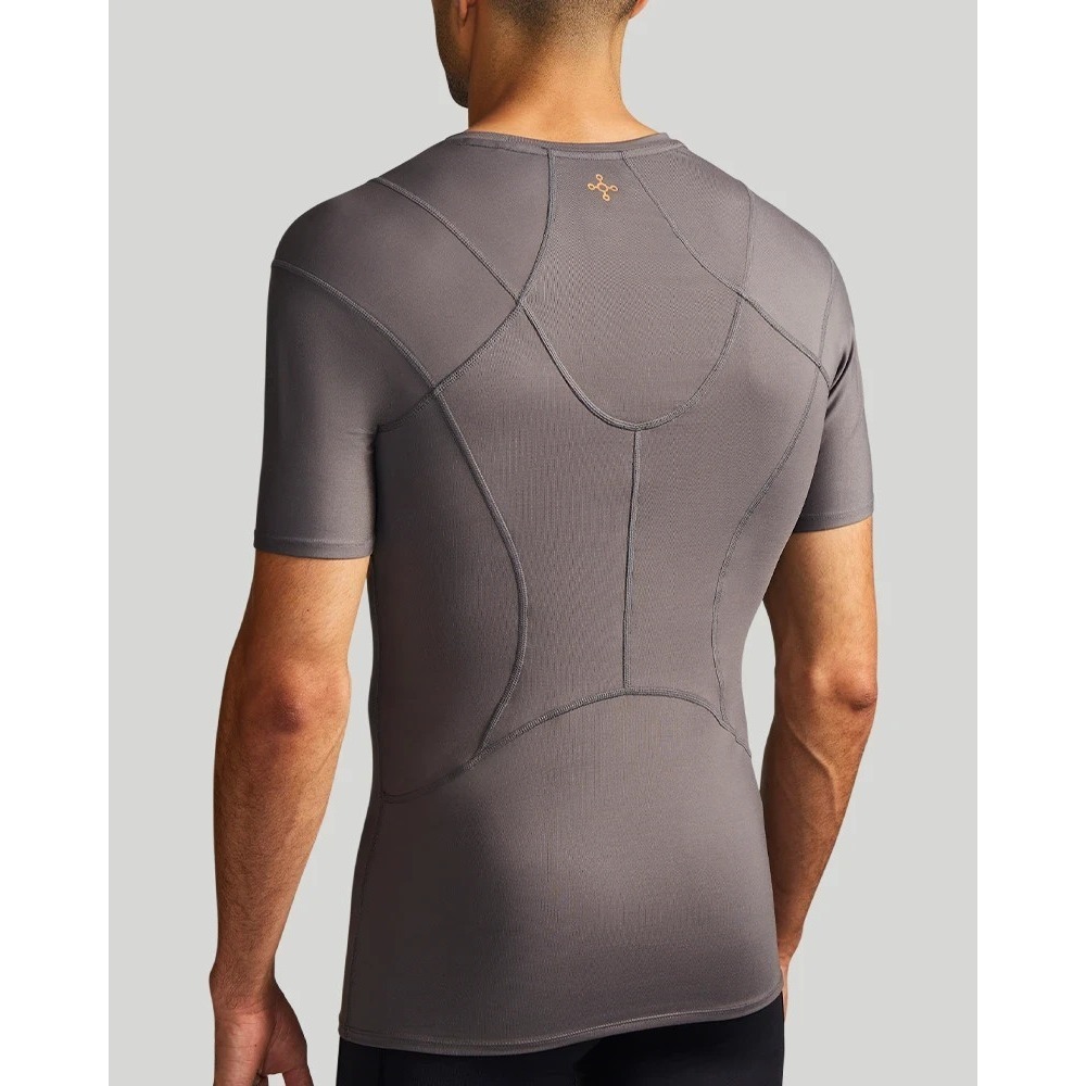 Tommie Copper TShirt Mens XL Gray Shoulder Support Compression Copper Znergy